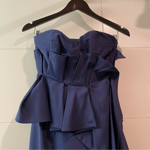Karen Walker - Navy Silk Taffeta minidress - Picture 4 of 7